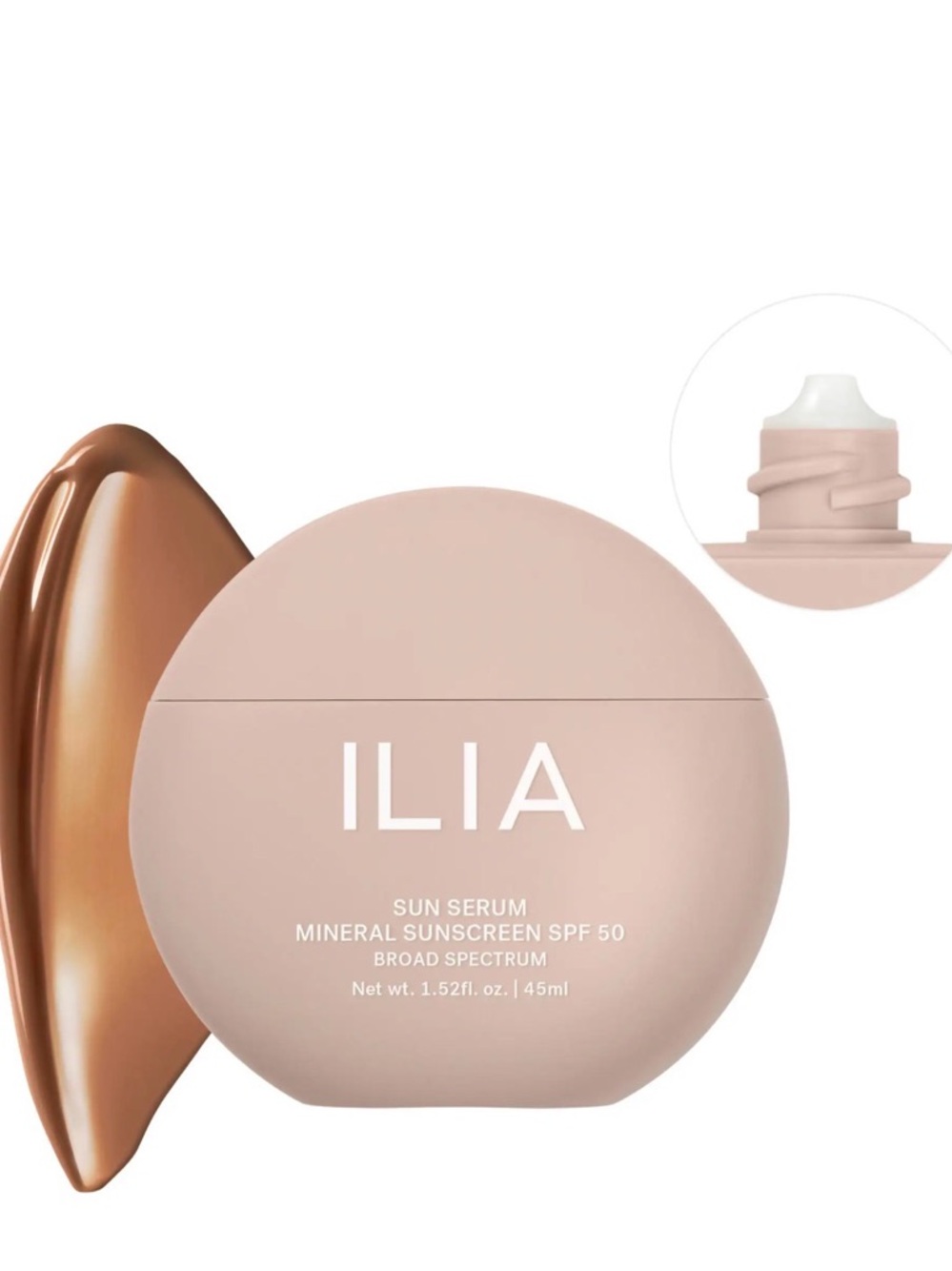 ILIA Sun Serum Mineral Sunscreen SPF 50 with 8-Hour Oil Control Medium Deep
